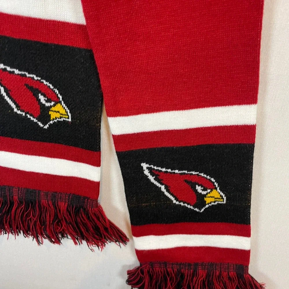 Arizona Cardinals NFL Knit‎ Scarf Red White Black Fringe